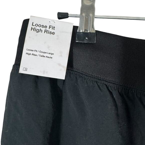 NWT Nike Women's Sportswear Essential Woven High-Waisted Curve Pants Black Large - Picture 4 of 9